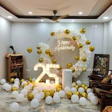 25th anniversary decoration ideas at home