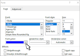 Default Text Color Font Color In Word