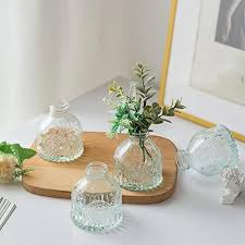 Crystal Clear Glass Bud Vase Set Of 12