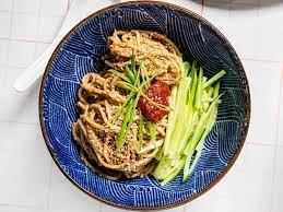 chinese cold noodle salad with sesame