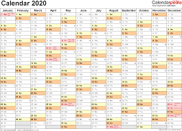 Excel Calendar 2020 Uk 16 Printable Templates Xlsx Free