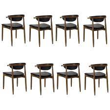 mid century modern dining chairs set of