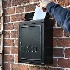 Black Oxford Wall Mounted Post Box