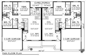 Traditional Ranch Duplex Home Plan