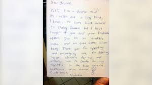 Ex Dairy Queen Employee Sends Boss A Heartwarming Note Abc News