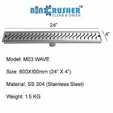 line stainless steel floor drain model
