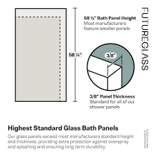 Frameless Glass Hinged Bathtub Door