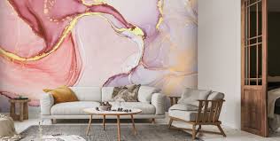 pink and gold swirl wallpaper