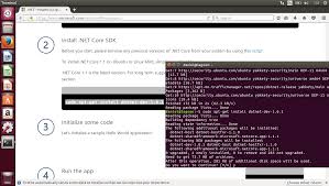 setting up net core on linux gigi labs