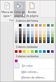Agregar, cambiar o eliminar el color de fondo en Word - Soporte técnico de Microsoft