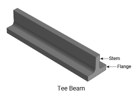 tee beams or t beams shipped