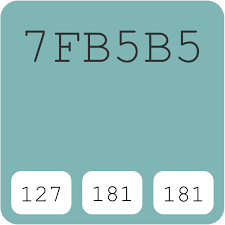 7fb5b5 Hex Color Code Schemes Paints