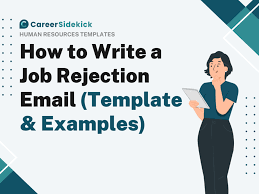 how to write a job rejection email