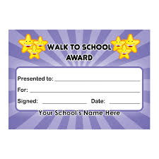 Walk To School Certificates