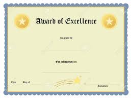 Blank Award Certificate Form