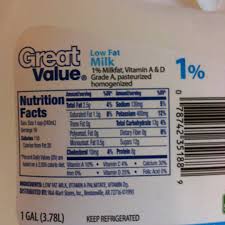 low fat milk and nutrition facts