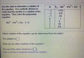 Solved X Use The Table To Determine A