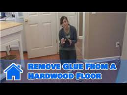 remove glue from a hardwood floor