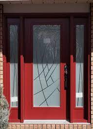 Red Front Door With 2 Sidelights Red