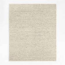 orly wool blend textured ivory area rug