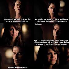So you don't like football? Vampire Diaries Love Quotes Damon Elena My Top 10 Elena Quotes About Damon Well Then Stop Loving Me Geishanagalayla