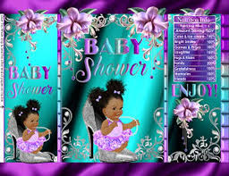 Shop for the perfect purple and turquoise baby shower gift from our wide selection of designs, or create your own personalized gifts. Printable Potato Chip Bags Diva Princess High Heels Flowers Floral Baby Shower Purple Turquoise Silver African Girl Baby Shower Favors By Printable Party Com Catch My Party