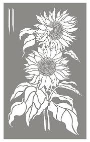 Large Sunflowers Stencil Henny
