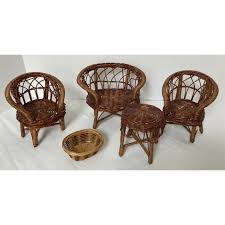 Wicker Patio Furniture Set 2 Chairs