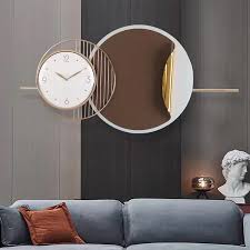 Modern Metal Large Wall Clock Round