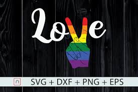 Love Peace Sign Gay Pride Cricut Graphic By Novalia Creative Fabrica