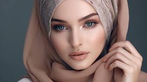 hijab styles beauty template background
