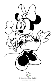 minnie mouse coloring pages free
