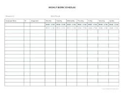 Weekly Employee Shift Schedule Template Excel Work Monthly Staff
