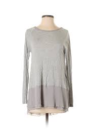 Details About Lilla P Women Gray 3 4 Sleeve Top Sm