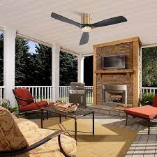 Ceiling Fan In Gold With Remote Control