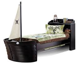 jf2021 twin size pirate ship bed