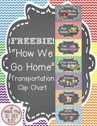 Transportation Clip Chart In Chalkboard And Chevron Freebie