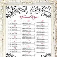 Elegant Vine Wedding Seating Chart Printable Shabby Chic
