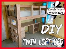 D I Y Twin Loft Bed With Desk Storage