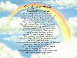 the rainbow bridge memorial poem
