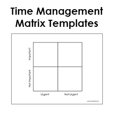 Blank Eisenhower Matrix Template Pdf Time Management Matrix