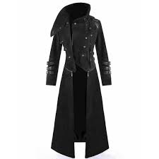 Black Punisher Hooded Trench Coat
