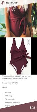 Cupshe Elegant Dance Solid Onepiece Swimsuit M New In Bag