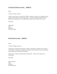 Professional Letter Of Reference Sample Templates At
