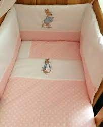 peter rabbit cot bedding pink