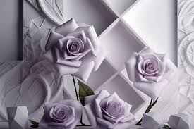 3d mural modern wallpaper purple rose