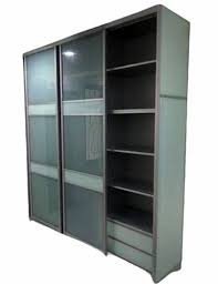 Aluminium Glass Wall Cabinet 5 Shelves