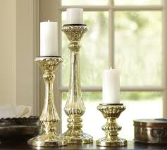 Mercury Glass Pillar Candle Holders