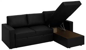 faux leather right hand corner sofa bed