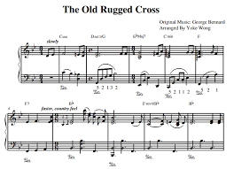 the old rugged cross piano sheet